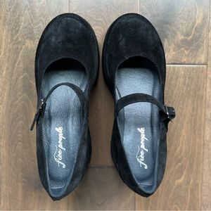 Free People Suede Platform Mary Janes
